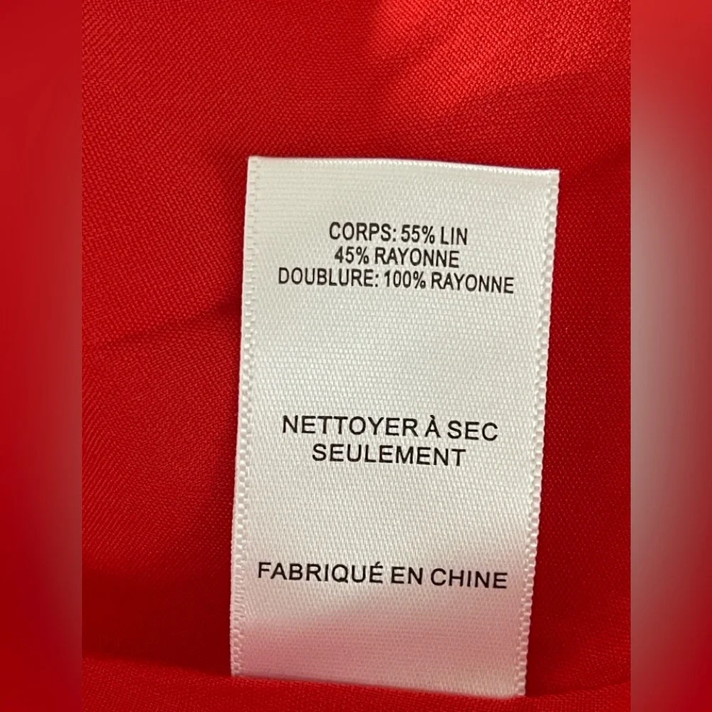 Astr the label Red Adjustable Strap Sweetheart Neckline Linen Blend Midi Dress - Picture 8 of 8